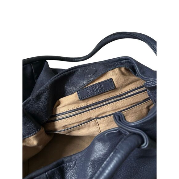 HOBO Prima Soft Leather Tote Shoulder Bag Purse Navy Blue - Picture 5 of 16